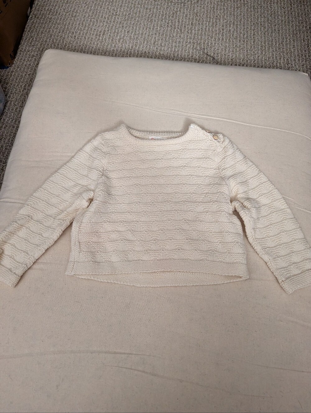 NWOT Oso & Me sweater in cream knit, 18M